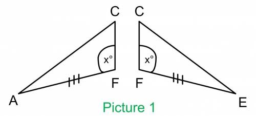Given:  ∠bcd is right;  bc ≅ dc;  df ≅ bf;  fa ≅ fe which relationships in the diagram are true?  ch