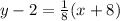 y - 2 = \frac{1}{8}(x + 8)