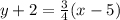 y+2=\frac{3}{4}(x-5)