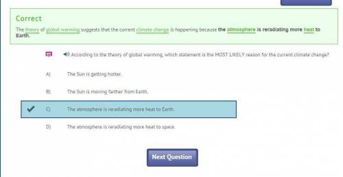 According to the theory of global warming, which statement is the most likely reason for the current