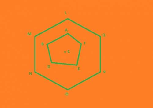 Aregular pentagon shares a common center with a regular hexagon. if lm || ab, across how many lines