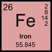 Answer the question below based on the periodic table entry for iron. what is the atomic number? 2