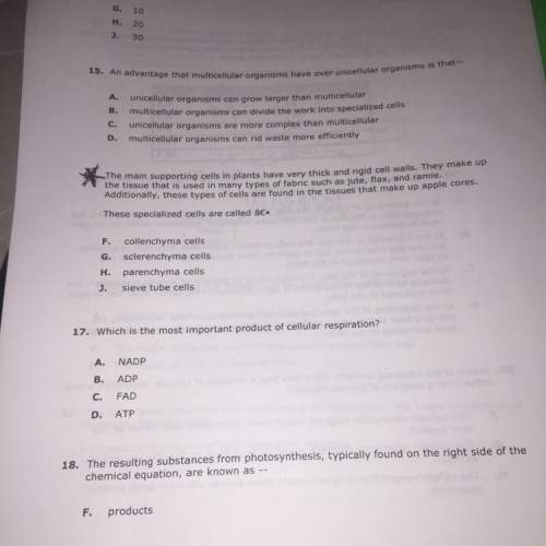 Can someone me with does 4 questions biology high school