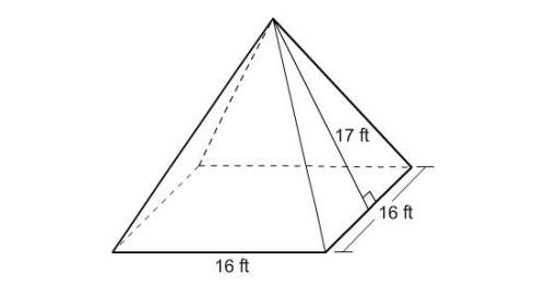 What is the volume of the pyramid? 8,704 ft3 1,280 ft3 34,816 ft3 4,624 ft3