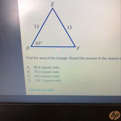 Find the area of the triangle. round the answer to the nearest tenth.