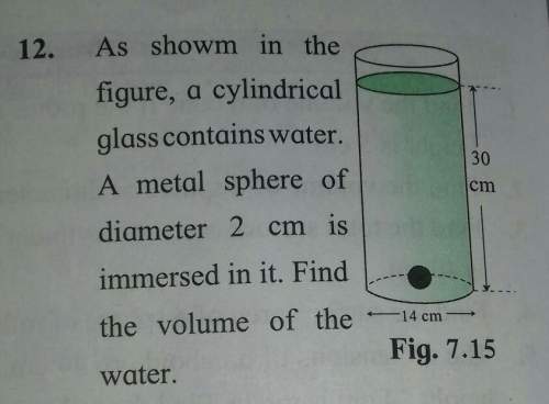 As shown in the figure a cylindrical glass contains water a metal sphere of diameter 2 cm is immerse