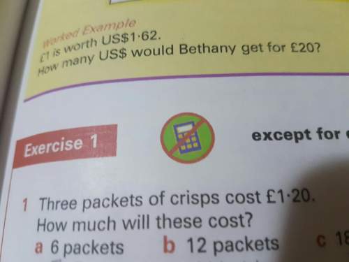 Three packets of crisps cost £1.20 how much will 6 packets cost