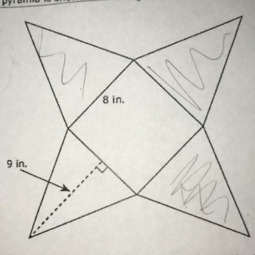 What is the total surface area of the square pyramid in square inches?