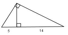 What is the length of the altitude drawn to the hypotenuse? the figure is not drawn to scale. a) [