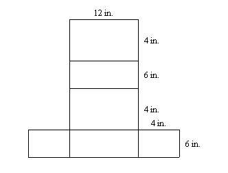 Find the surface area of the space figure represented by the net. 144 in.2 288 in.2 240 in.2 280 in.