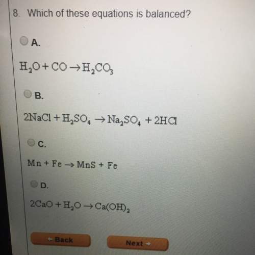 Which of these equations is balanced?