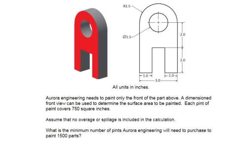 Aurora engineering needs to paint only the front of the part above. a dimensioned front view can be