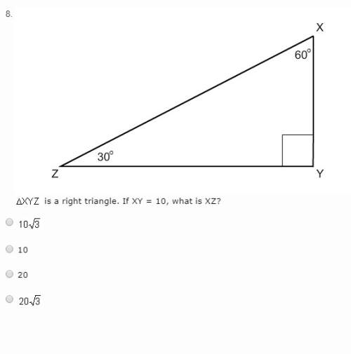 Xyz is a right triangle. if xy = 10, what is xz