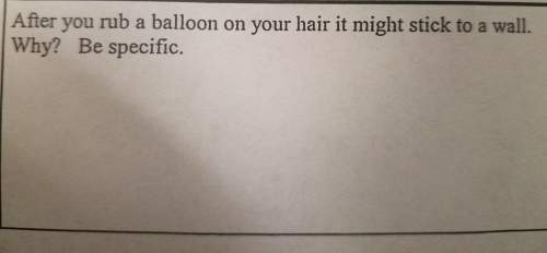 After you rub a balloon on your hair it might stick to a wall. why? be specific.