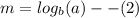 m = log_{b}( a ) - - (2)