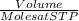 \frac{Volume}{Moles  at  STP}