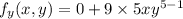 f_y(x,y)=0+9\times 5xy^{5-1}