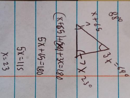 2)the sum of the measures of the angles in any triangle is 180 degrees. the second angle of a triang