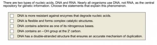 There are two types of nucleic acids, dna and rna. nearly all organisms use dna, not rna, as the cen