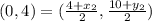 (0,4)=(\frac{4+x_2}{2},\frac{10+y_2}{2})