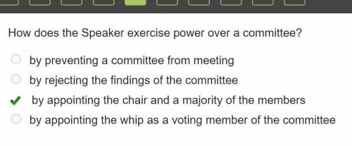 How does the speaker excrise power over a committee