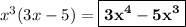 x^3(3x - 5) = \boxed{\bf{3x^4 - 5x^3}}