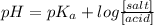 pH = pK_a +  log\frac{[salt]}{[acid]}