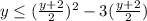y \leq ( \frac{y+2}{2})^2-3(\frac{y+2}{2})