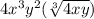 4x^{3} y^{2} (\sqrt[3]{4 x y})
