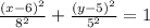 \frac{(x-6)^2}{8^2} +\frac{(y-5)^2}{5^2} =1