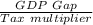 \frac{GDP\ Gap}{Tax\ multiplier}