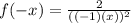 f(-x)=\frac{2}{((-1)(x))^2}