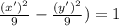 \frac{(x')^2}{9} -\frac{(y')^2}{9})=1