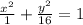 \frac{x^{2} }{1 } +\frac{y^{2} }{16 } =1