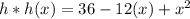 h*h (x)=36-12(x)+x^2