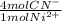 \frac{4 mol CN^-}{1 molNi^{2+}}