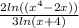 \frac{2ln((x^4-2x))}{3ln(x+4)}