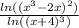 \frac{ln((x^3-2x)^2)}{ln((x+4)^3)}