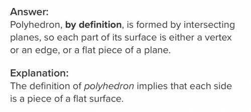 Explain why a three-dimensional figure with a curved surface is not a polyhedron