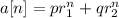 a[n]=pr_1^n+qr_2^n