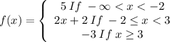 f(x)=\left\{ \begin{array}{c}5\:If\:-\infty