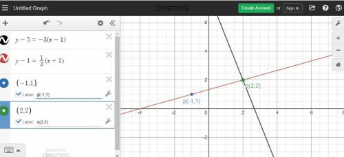 Line l contains the points (1,5) and (4, -4). point p has the coordinates (-1, 1) find the distance