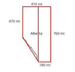 Estimate the area of alberta in square miles. show your reasoning