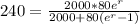 240 = \frac{2000*80e^{r}}{2000 + 80(e^{r} - 1)}