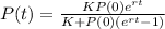 P(t) = \frac{KP(0)e^{rt}}{K + P(0)(e^{rt} - 1)}