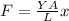 F = \frac{YA}{L} x