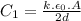 C_1=\frac{k.\epsilon_0.A}{2d}