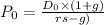 P_{0}=\frac{D_{0}\times(1+g) }{rs-g) }