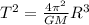 T^2=\frac{4\pi^2}{GM}R^3
