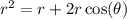 r^2=r+2r\cos(\theta)